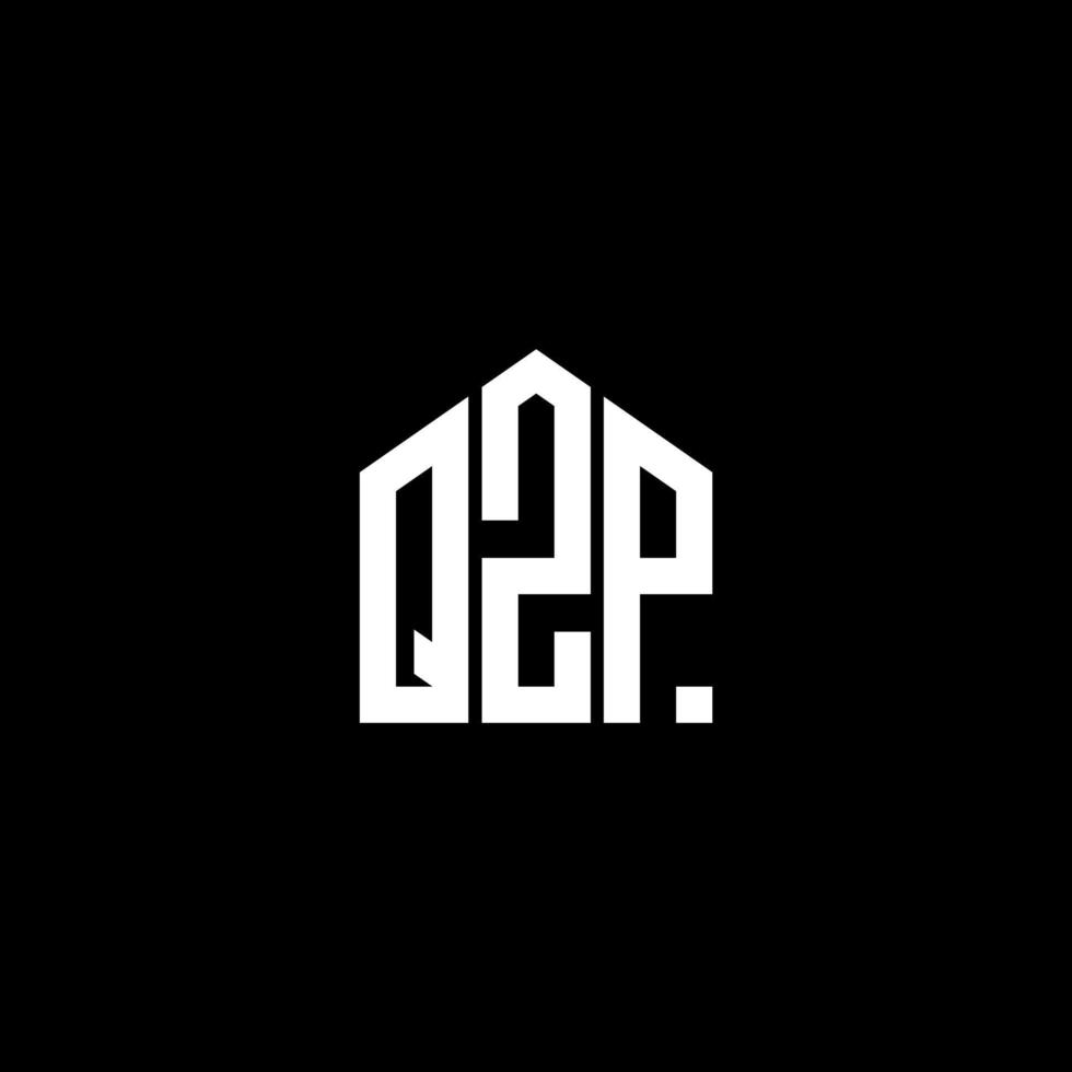 design de logotipo de letra qzp em fundo preto. conceito de logotipo de letra de iniciais criativas qzp. design de letra qzp. vetor