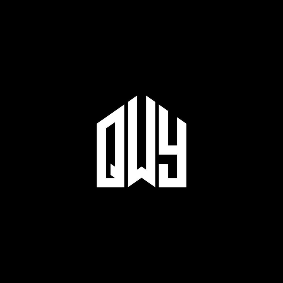 design de logotipo de carta qwy em fundo preto. conceito de logotipo de letra de iniciais criativas qwy. design de letra qwy. vetor