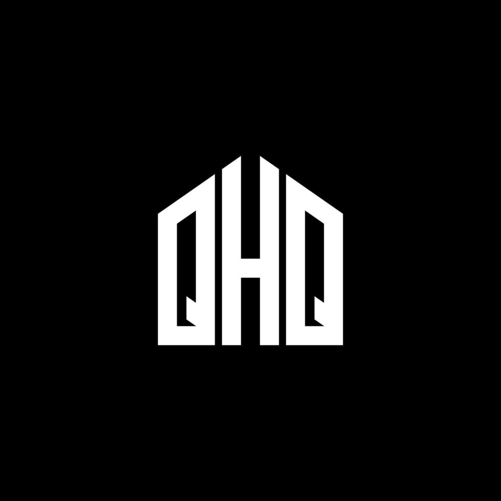 design de logotipo de letra qhq em fundo preto. qhq conceito de logotipo de letra de iniciais criativas. design de letra qhq. vetor