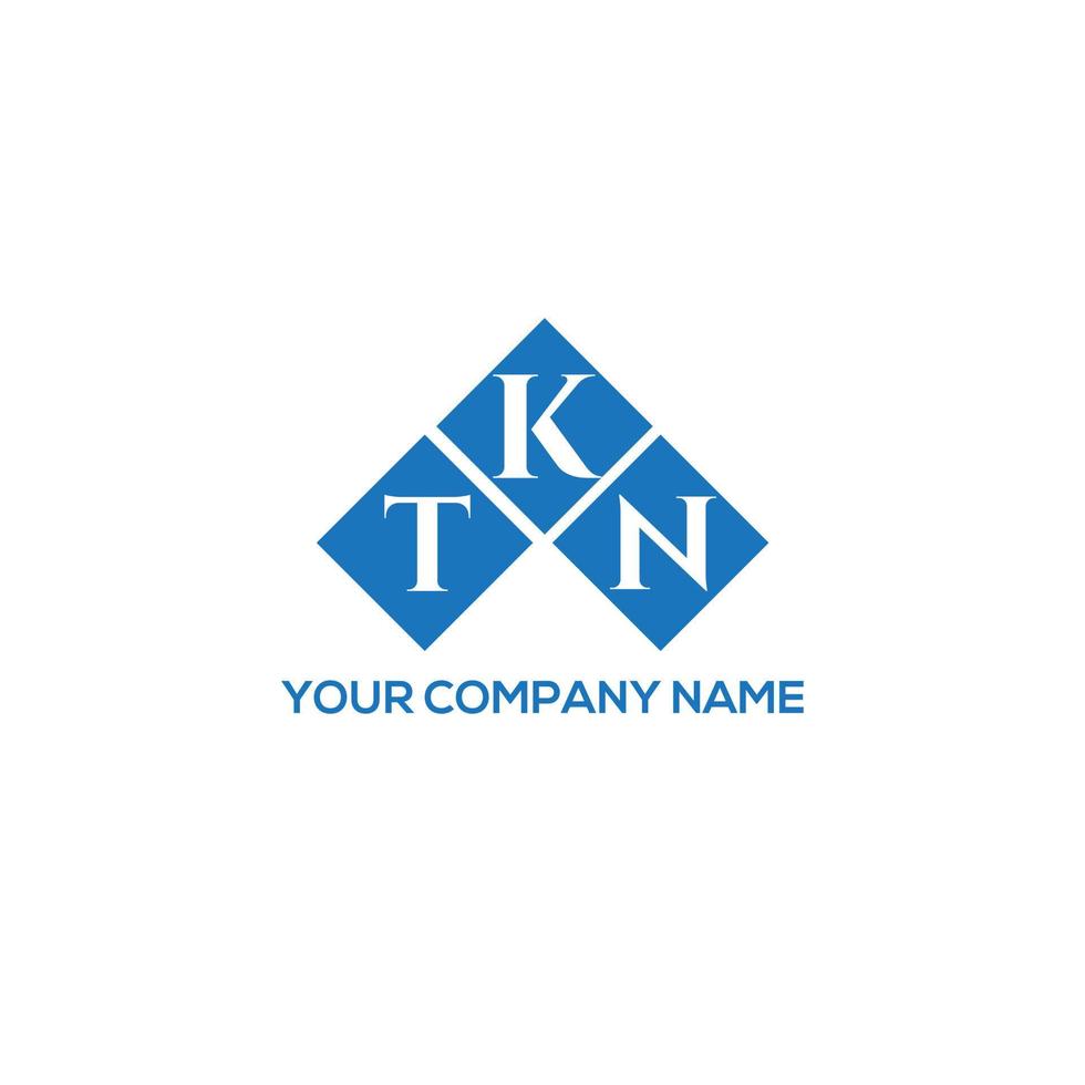 design de logotipo de carta tkn em fundo branco. conceito de logotipo de letra de iniciais criativas tkn. design de letra tkn. vetor