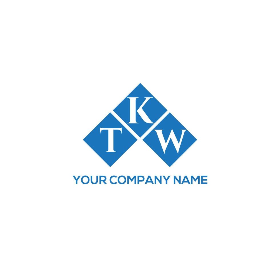 design de logotipo de letra tkw em fundo branco. conceito de logotipo de letra de iniciais criativas tkw. design de letras tkw. vetor