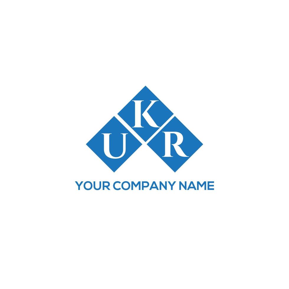 design de logotipo de carta ukr em fundo branco. conceito de logotipo de letra de iniciais criativas do ukr. design de letra ukr. vetor