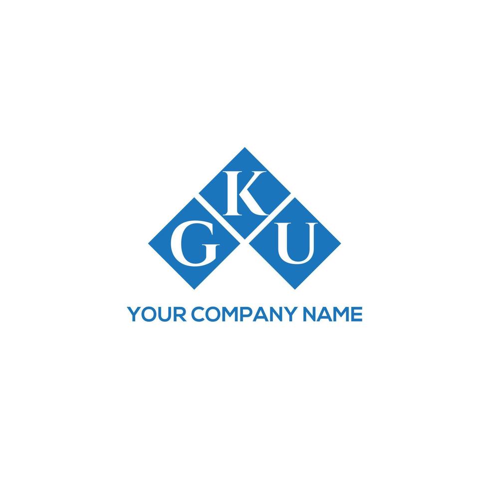 gku carta design.gku carta logotipo design em fundo branco. conceito de logotipo de letra de iniciais criativas gku. gku carta design.gku carta logotipo design em fundo branco. g vetor