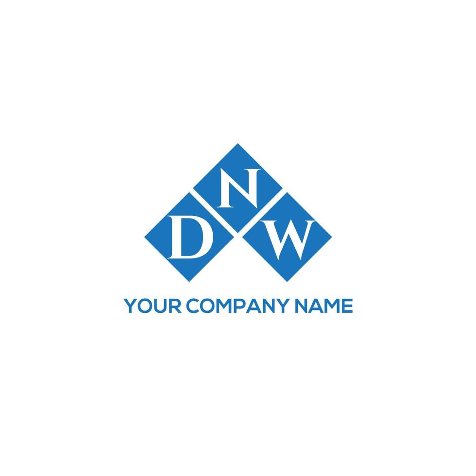 design de logotipo de carta dnw em fundo branco. conceito de logotipo de letra de iniciais criativas dnw. design de letra dnw. vetor