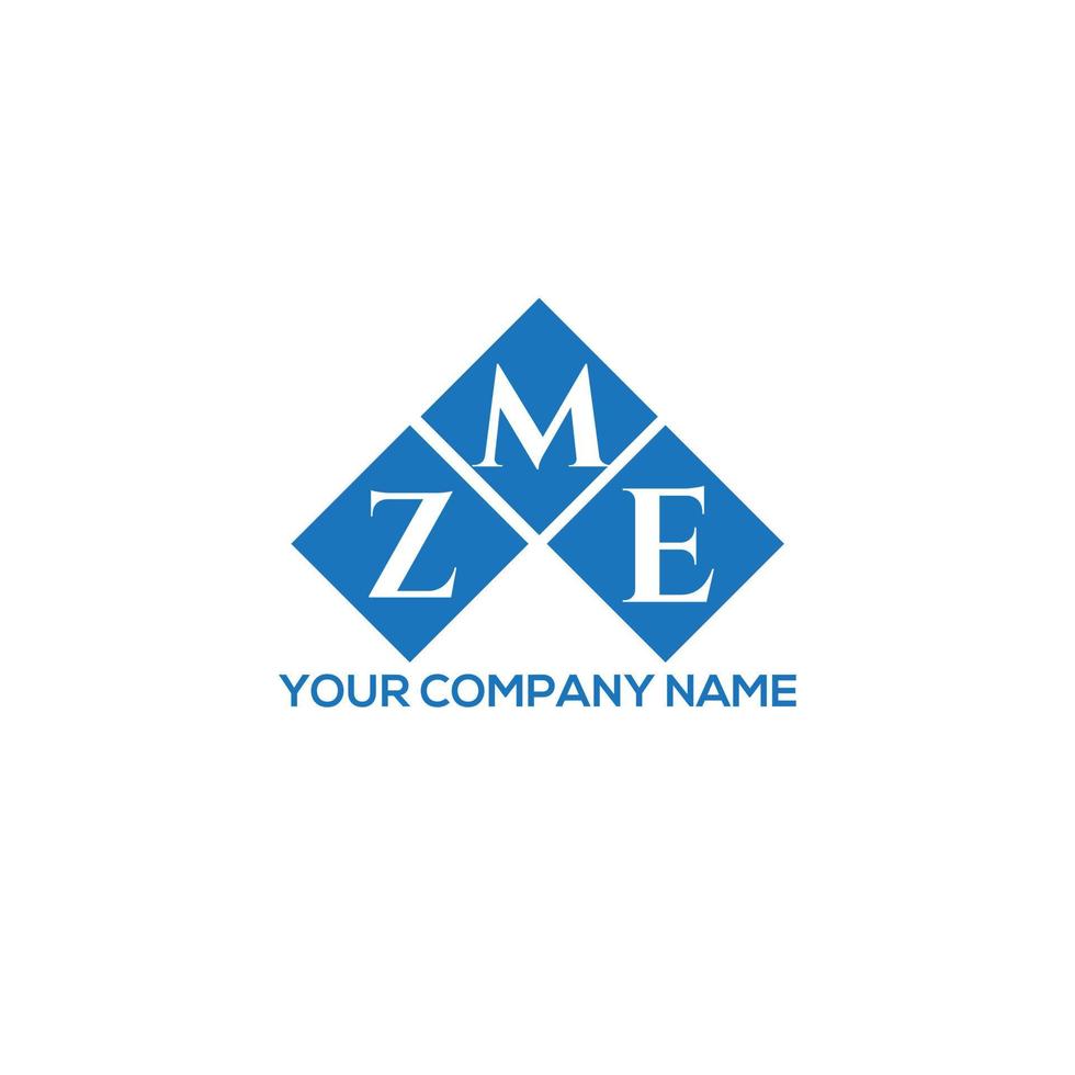 design de logotipo de carta zme em fundo branco. conceito de logotipo de letra de iniciais criativas zme. design de letra zme. vetor