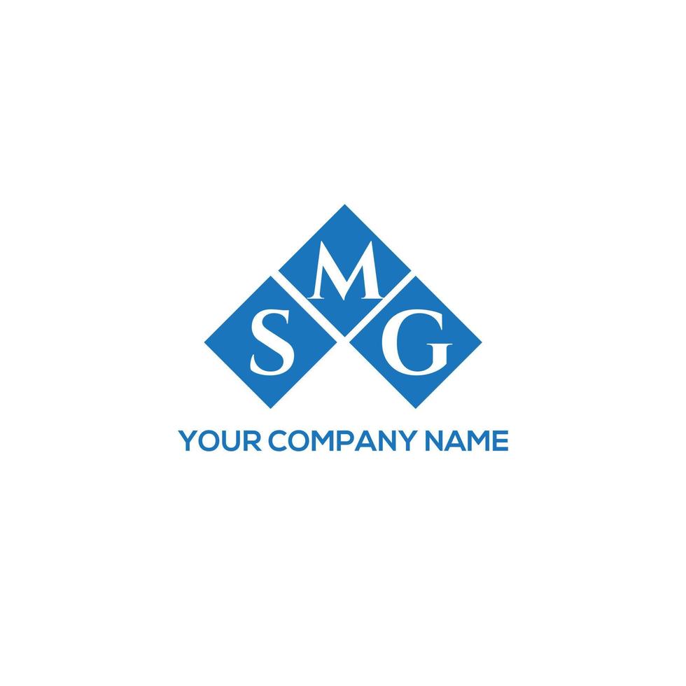 design de logotipo de carta smg em fundo branco. conceito de logotipo de letra de iniciais criativas smg. design de letra smg. vetor