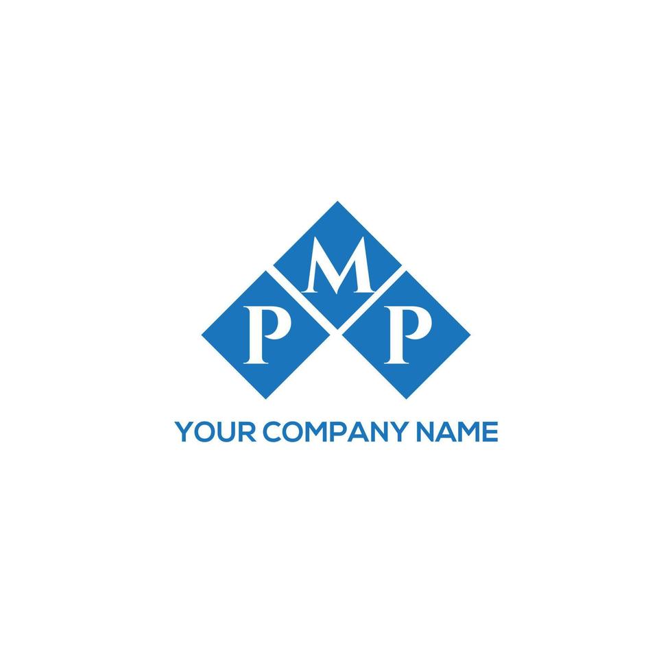 design de logotipo de carta pmp em fundo branco. conceito de logotipo de letra de iniciais criativas pmp. design de letra pmp. vetor