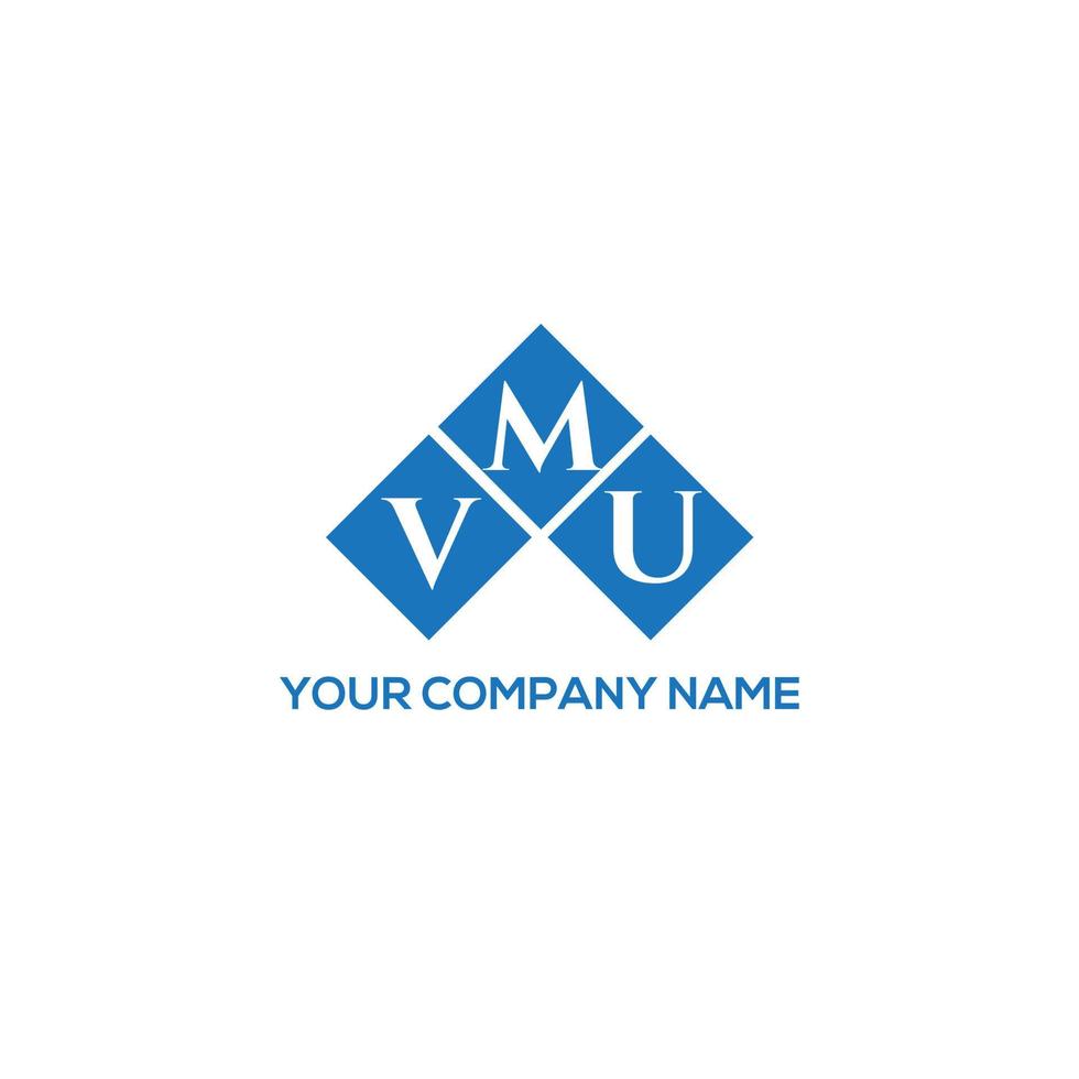 design de logotipo de carta vmu em fundo branco. conceito de logotipo de letra de iniciais criativas vmu. design de letra vmu. vetor