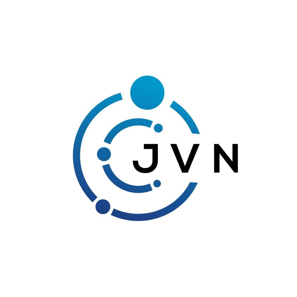 design de logotipo de tecnologia de letra jvn em fundo branco. letras de iniciais criativas jvn-lo conceito de logotipo. design de letra jvn. vetor