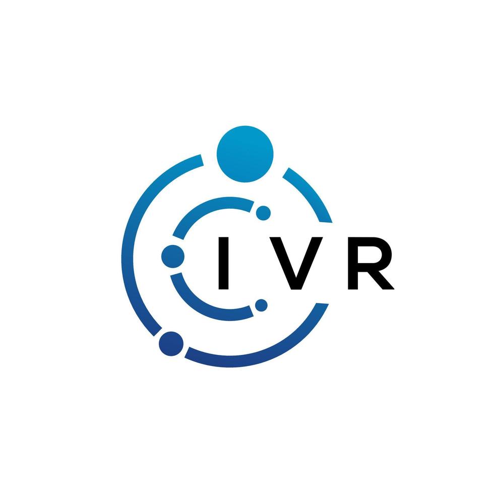 design de logotipo de tecnologia de carta ivr em fundo branco. letras de iniciais criativas ivr conceito de logotipo. design de letra ivr. vetor