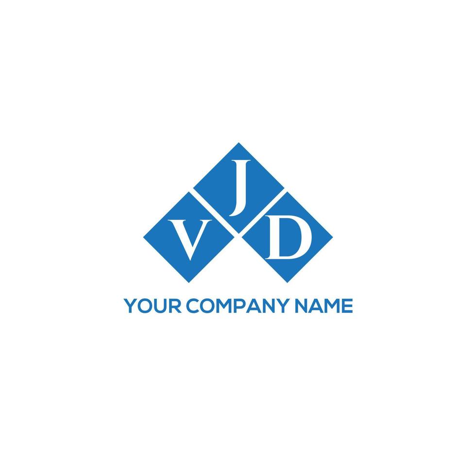 design de logotipo de carta vjd em fundo branco. conceito de logotipo de letra de iniciais criativas vjd. design de letra vjd. vetor