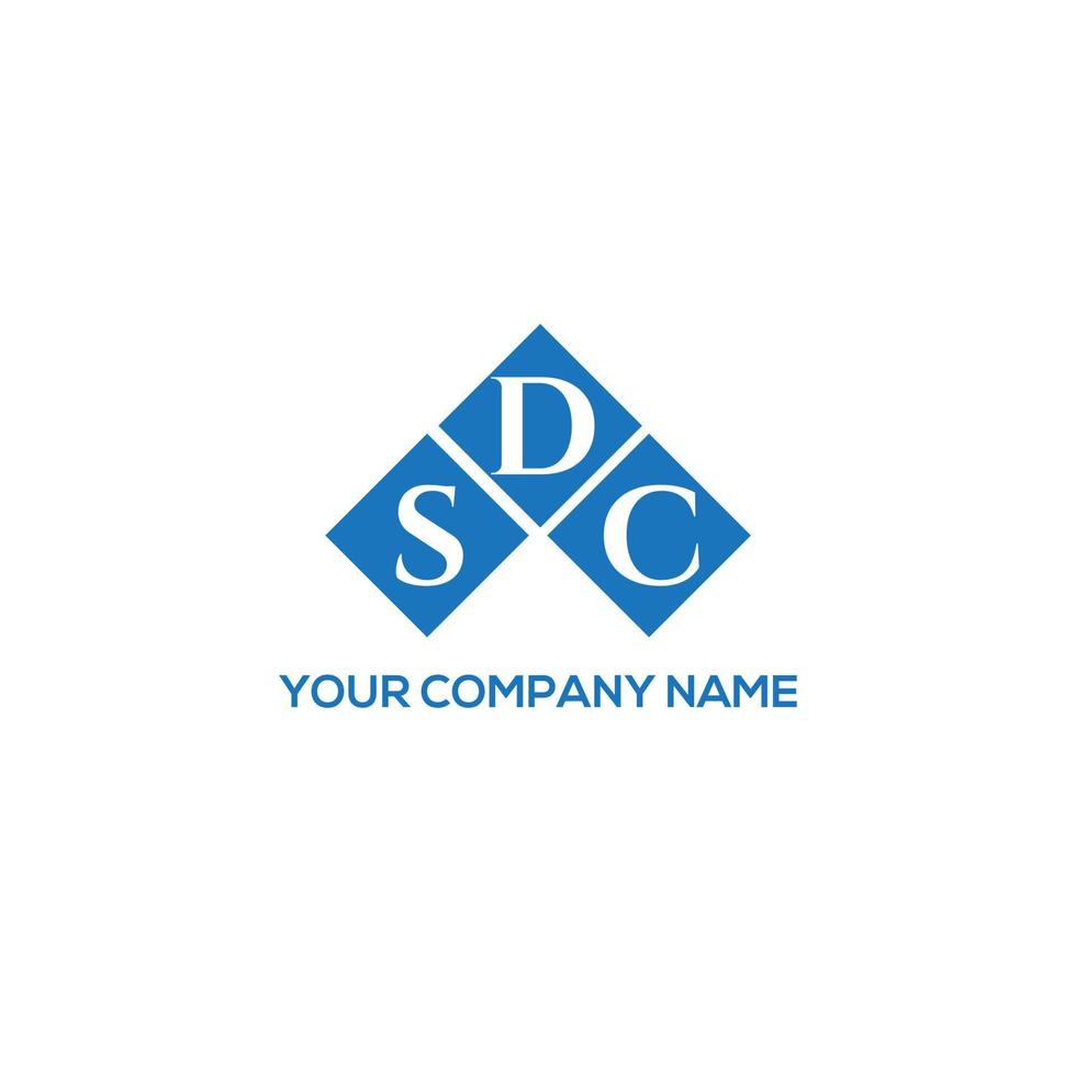 design de logotipo de carta sdc em fundo branco. conceito de logotipo de letra de iniciais criativas sdc. design de letra sdc. vetor