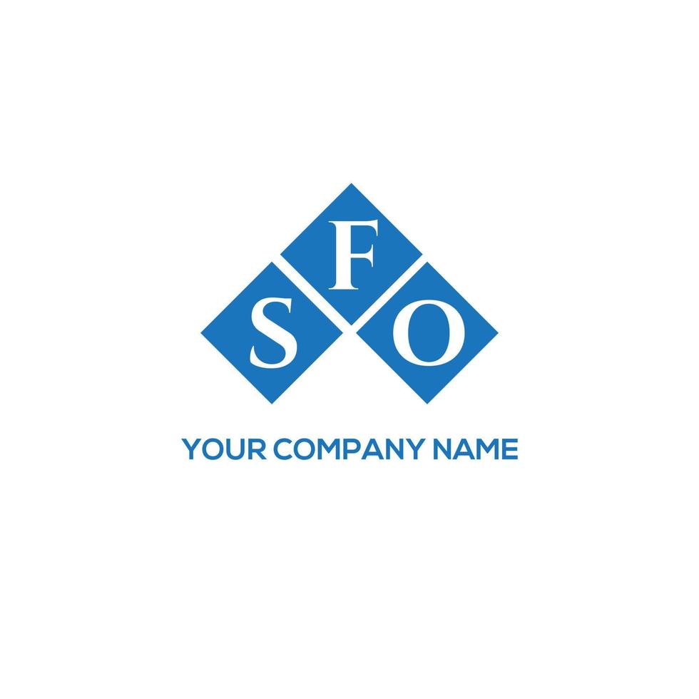 design de logotipo de carta sfo em fundo branco. conceito de logotipo de letra de iniciais criativas sfo. design de letra sfo. vetor