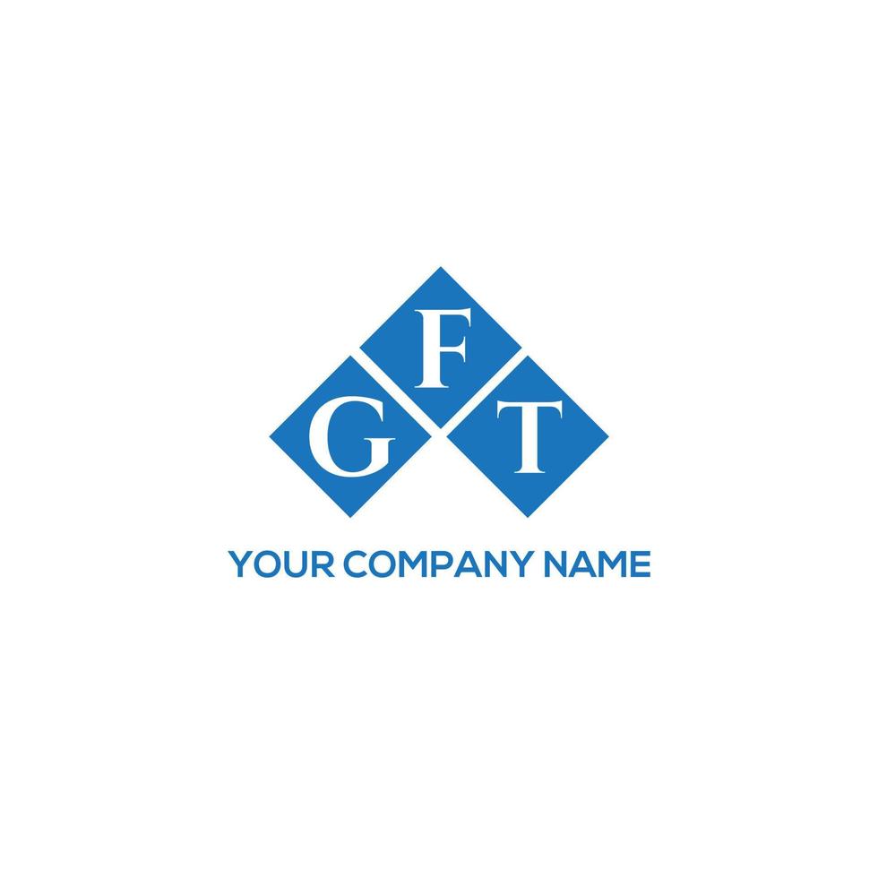 design de logotipo de carta gft em fundo branco. conceito de logotipo de carta de iniciais criativas gft. design de carta gft. vetor