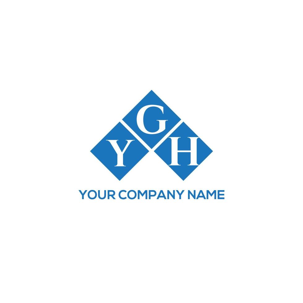 design de logotipo de carta ygh em fundo branco. ygh conceito de logotipo de carta de iniciais criativas. design de letras ygh. vetor