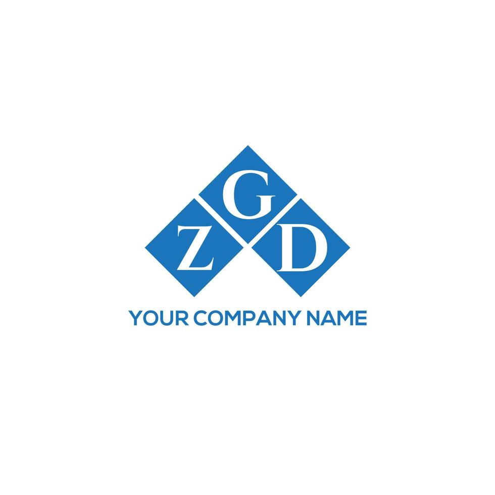 design de logotipo de letra zgd em fundo branco. conceito de logotipo de letra de iniciais criativas zgd. design de letra zgd. vetor