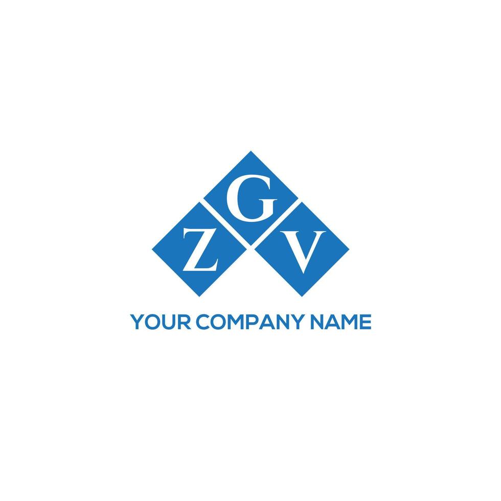 design de logotipo de letra zgv em fundo branco. conceito de logotipo de letra de iniciais criativas zgv. design de letra zgv. vetor