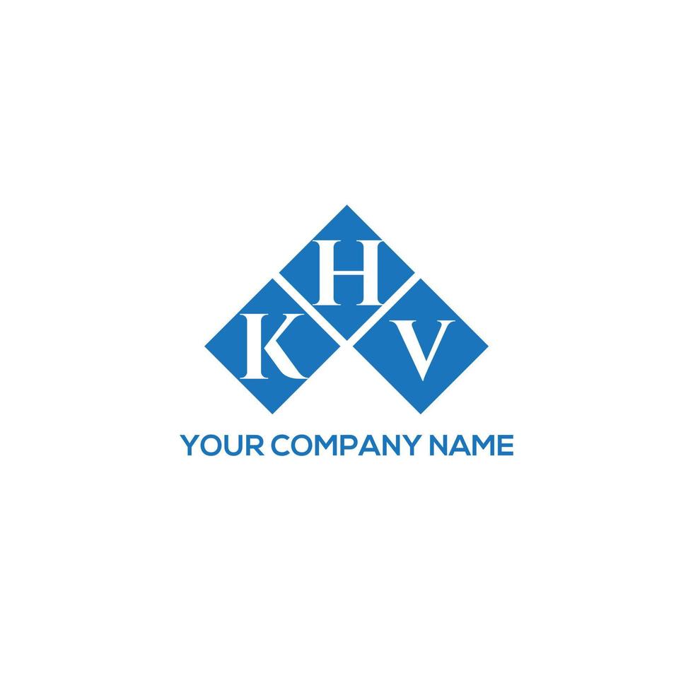 design de logotipo de letra khv em fundo branco. conceito de logotipo de letra de iniciais criativas khv. design de letra khv. vetor
