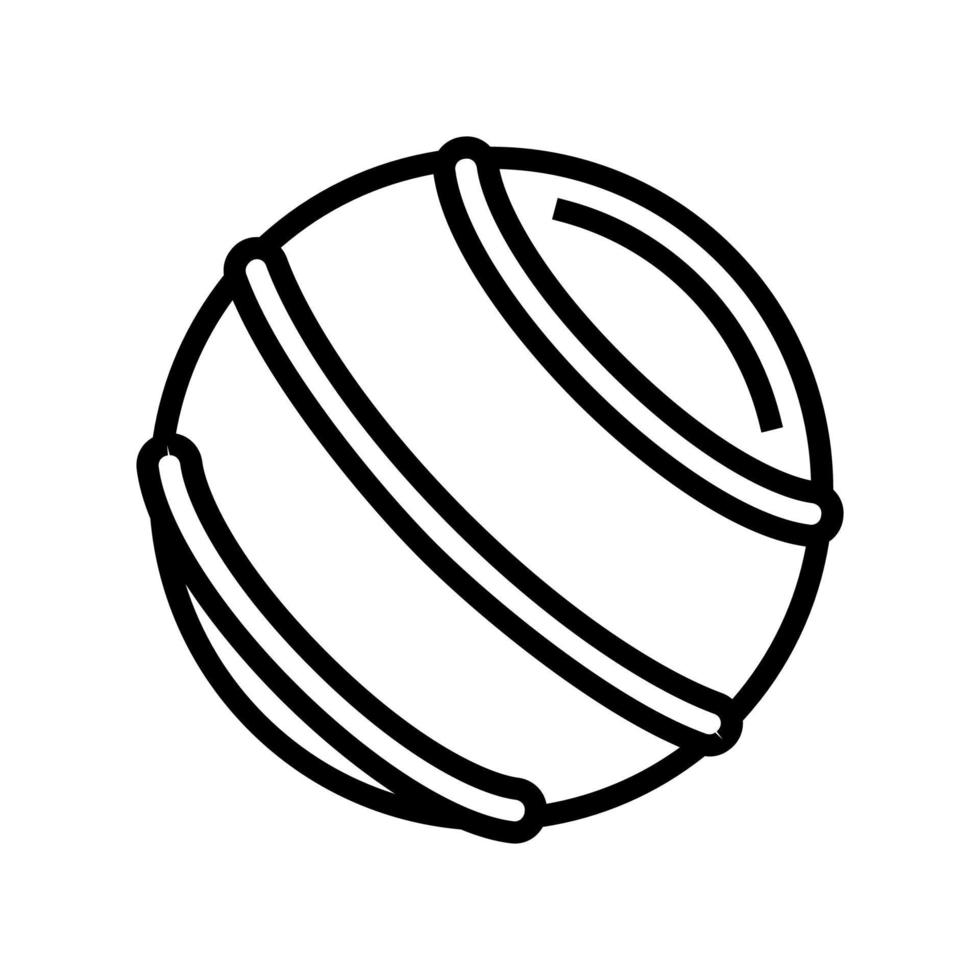 ilustração em vetor ícone de linha de acessórios de fitness de bola
