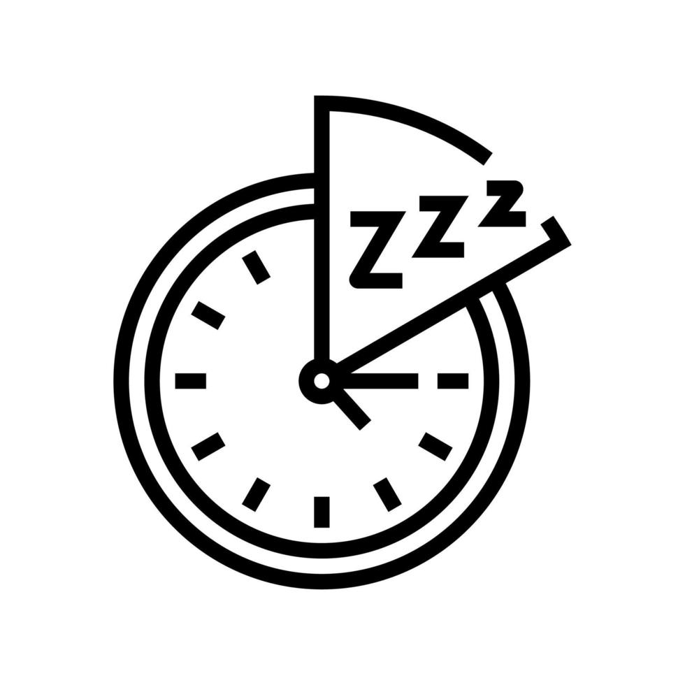 ilustração vetorial de ícone de linha de restrição de sono vetor