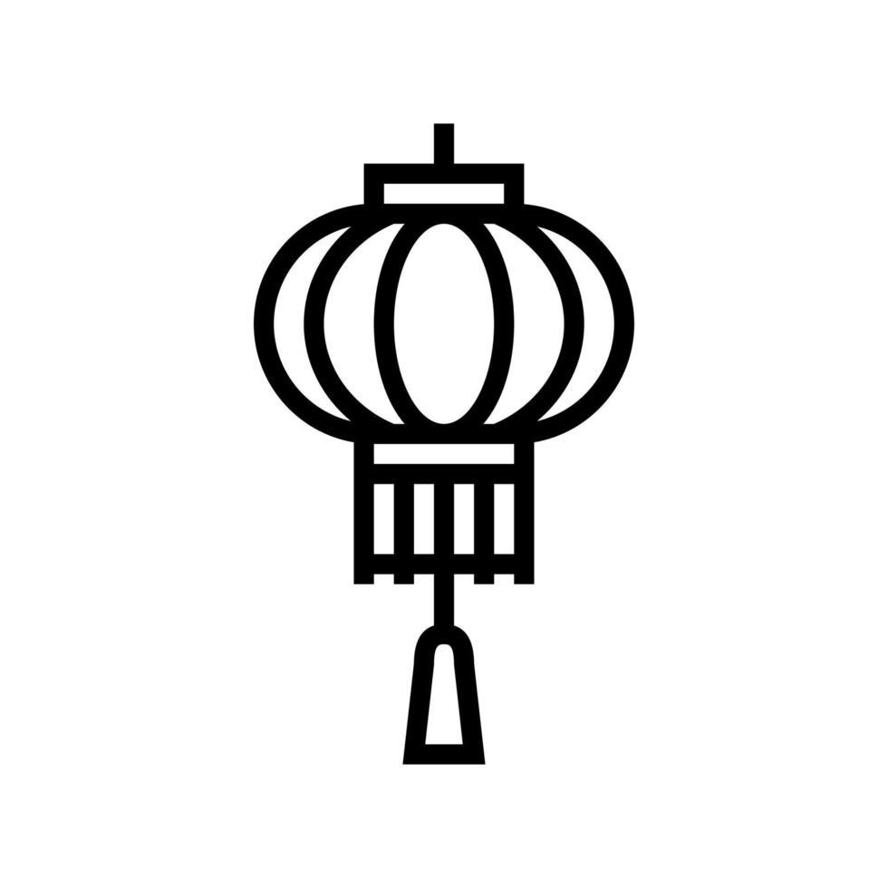 ilustração em vetor ícone de linha de acessórios de lanterna