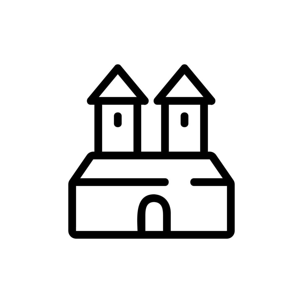 vetor de ícone do castelo antigo. ilustração de símbolo de contorno isolado