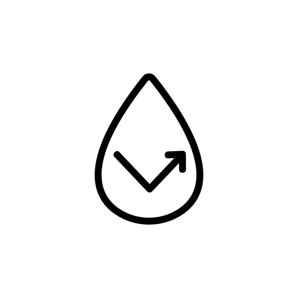 ícone de vetor repelente de água. ilustração de símbolo de contorno isolado
