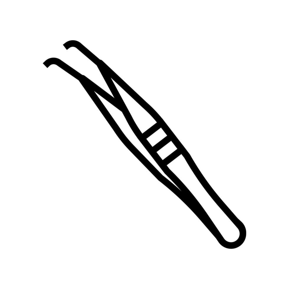 pinças ferramenta médica linha ícone ilustração vetorial vetor