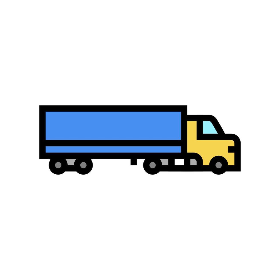 ilustração vetorial de ícone de cor de caminhão de carga vetor