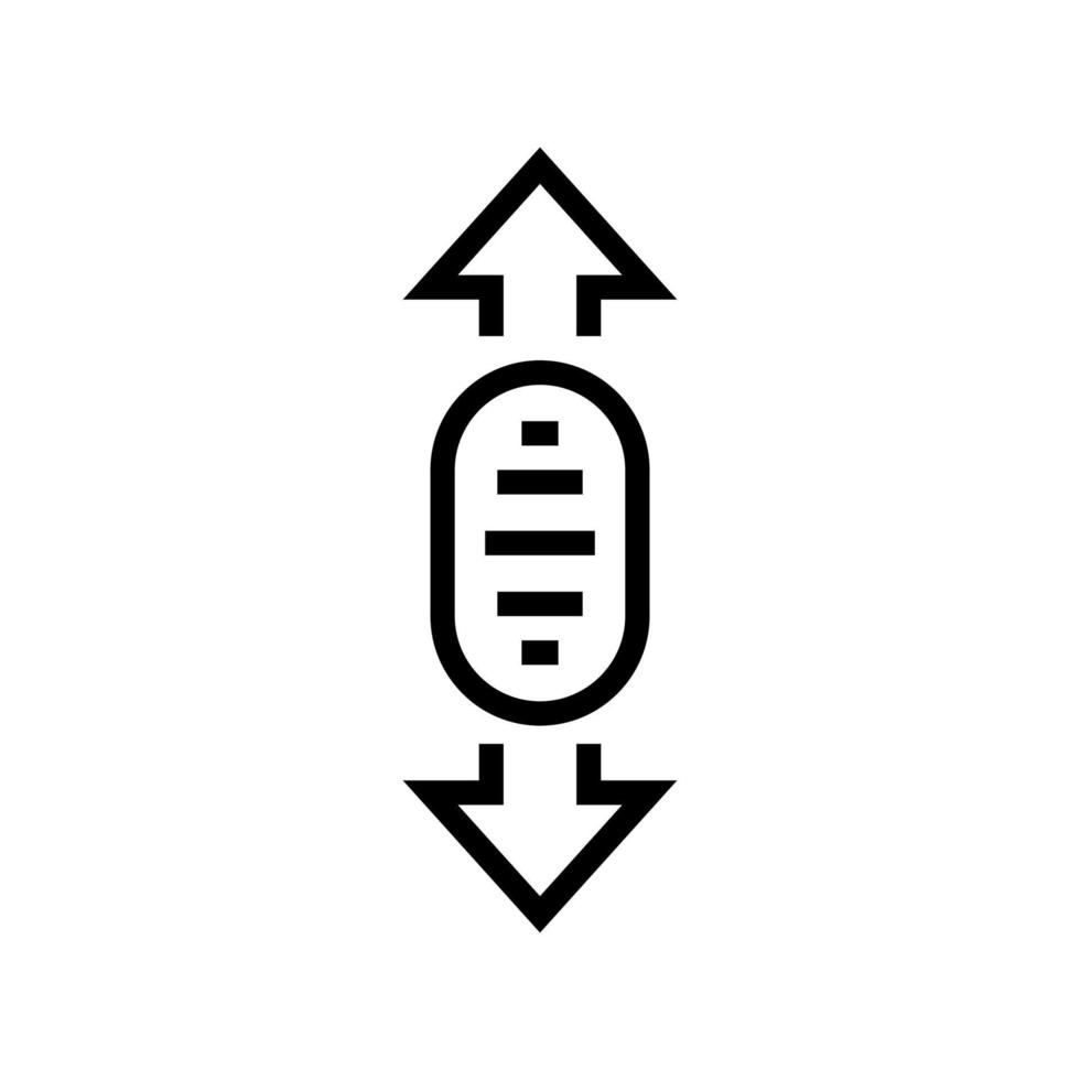 ilustração em vetor ícone de linha de rolagem de roda