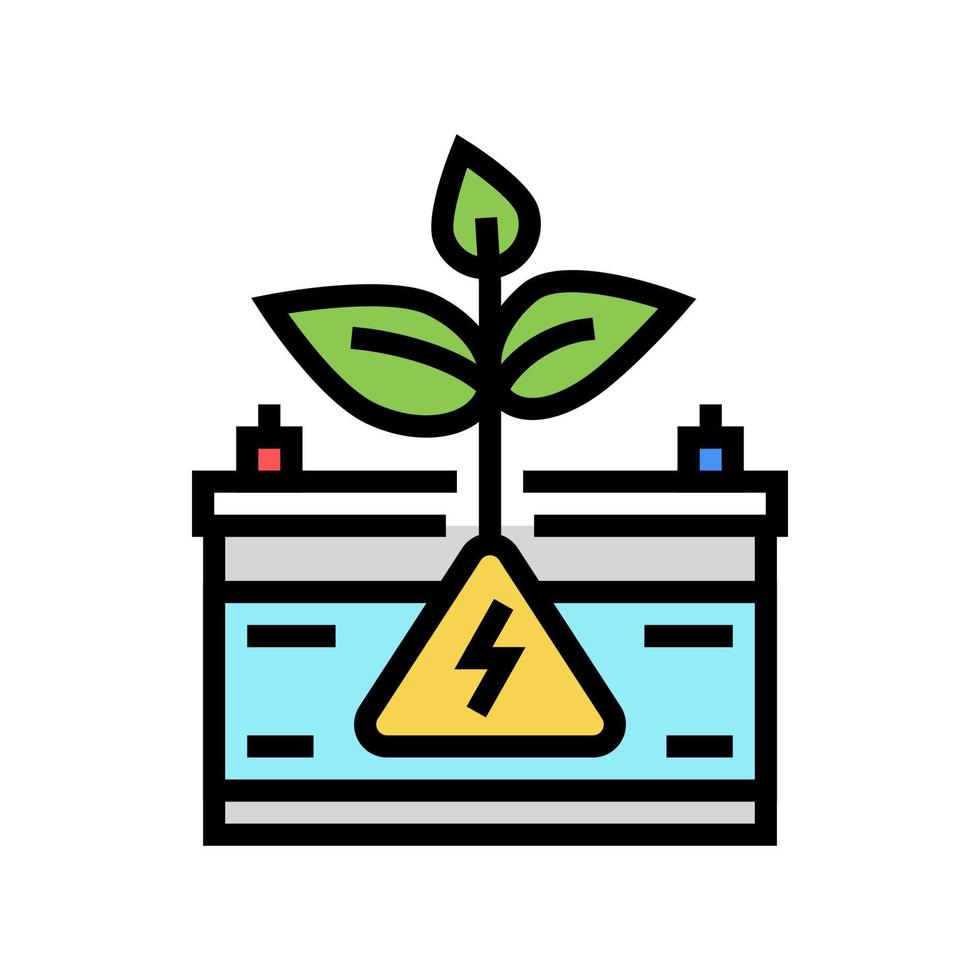 ilustração em vetor ícone de cor de energia verde eco