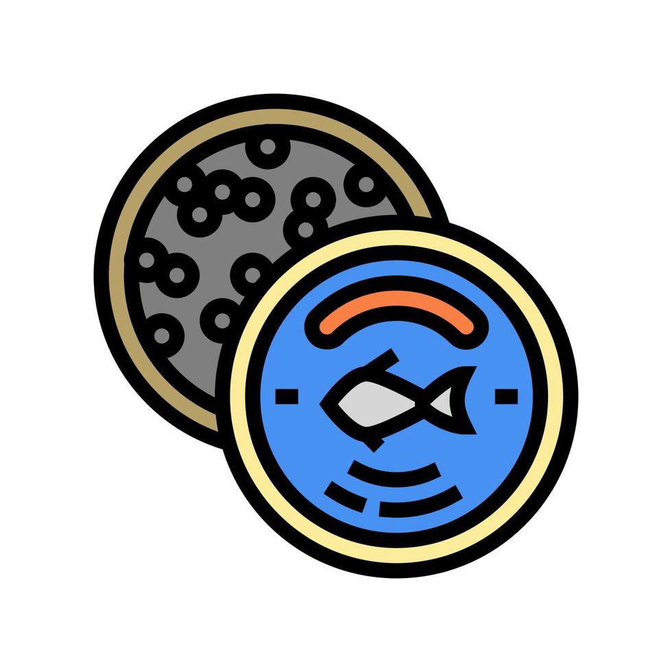 ilustração vetorial de ícone de cor de frutos do mar caviar vetor