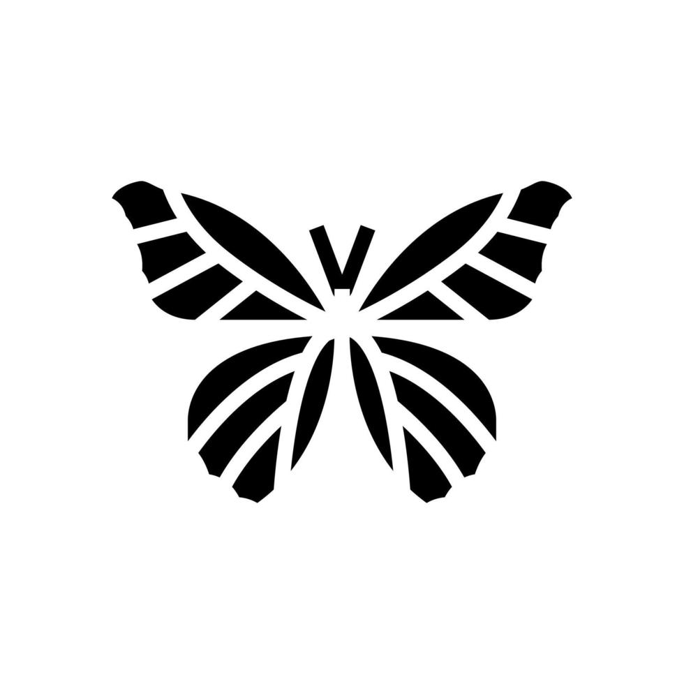 ilustração em vetor ícone glifo de inseto borboleta