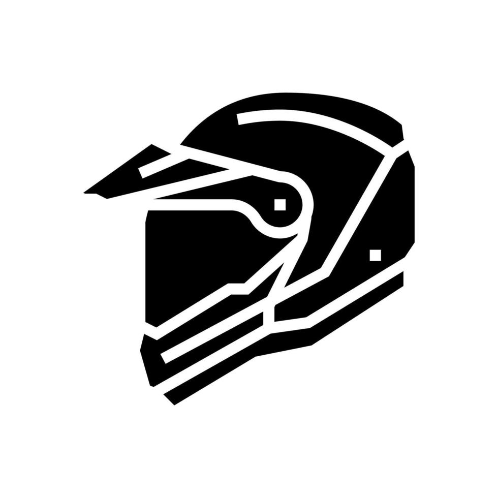 ilustração vetorial de ícone de glifo de motocicleta de capacete vetor