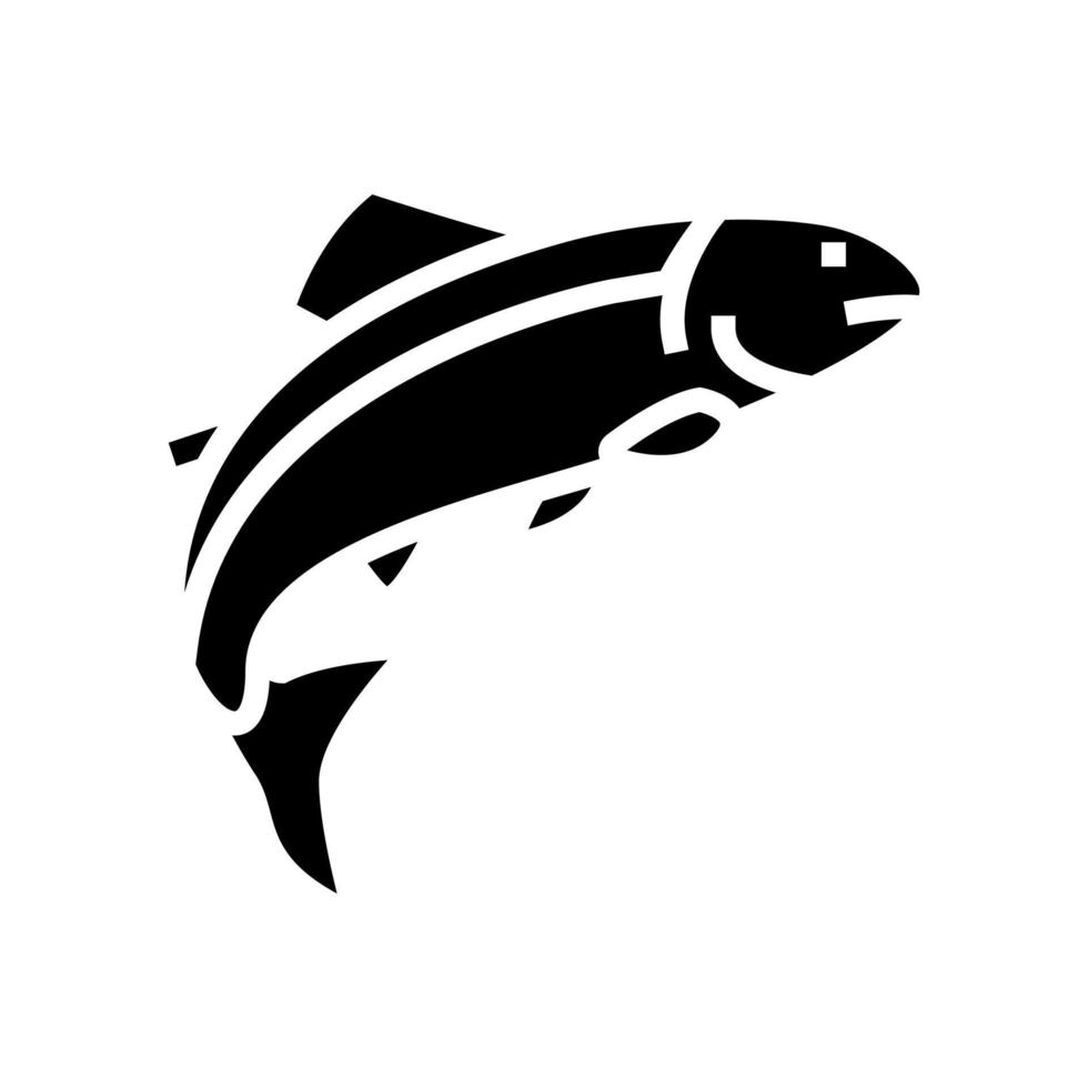 ilustração vetorial de ícone de glifo de peixe salmão vetor
