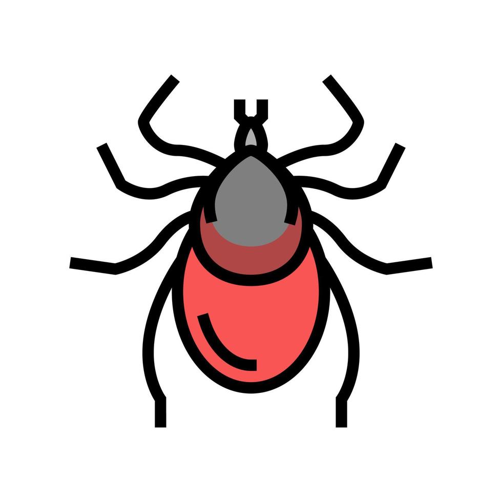 carrapato ilustração em vetor ícone de cor de inseto