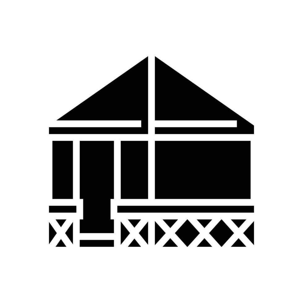 ilustração vetorial de ícone de glifo de jardim de tenda vetor
