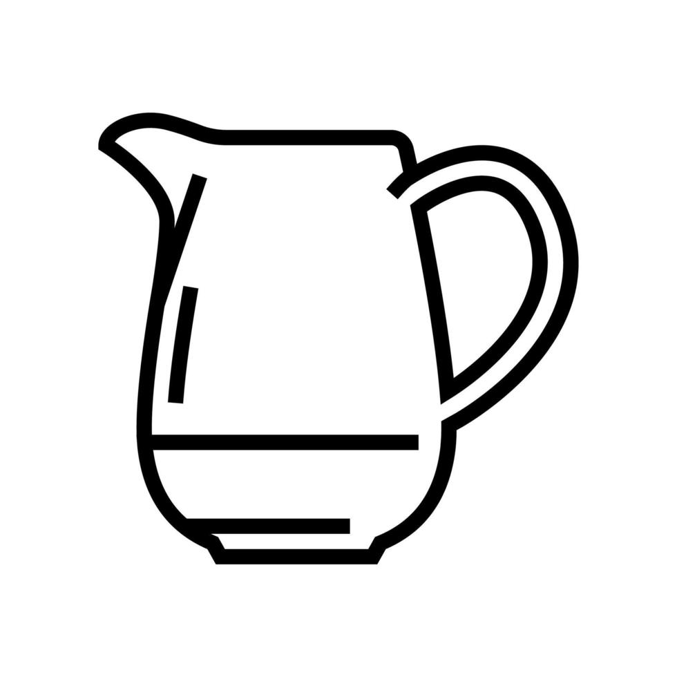 ilustração vetorial de ícone de linha de jarro de creme vetor