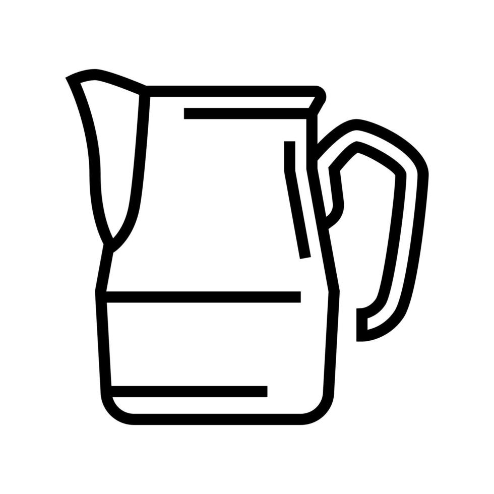 ilustração em vetor ícone de linha de utensílio de jarro