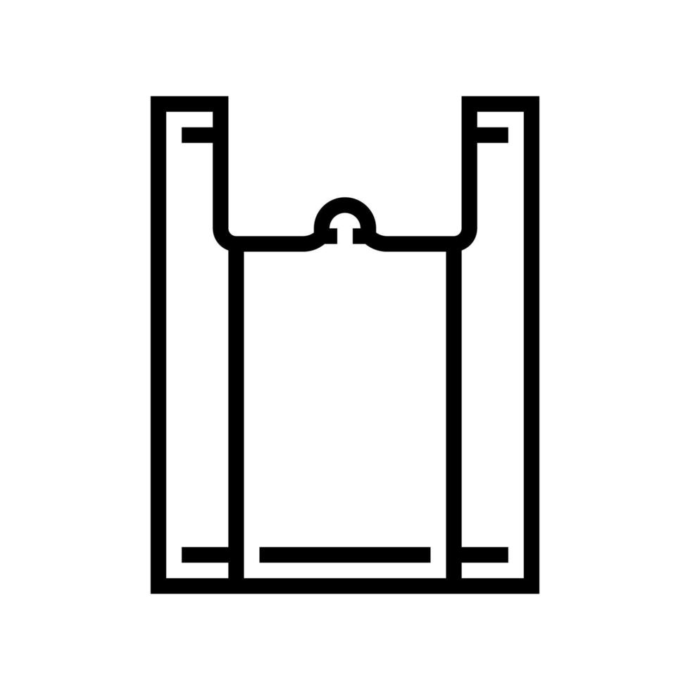 ilustração vetorial de ícone de linha de plástico de saco vetor