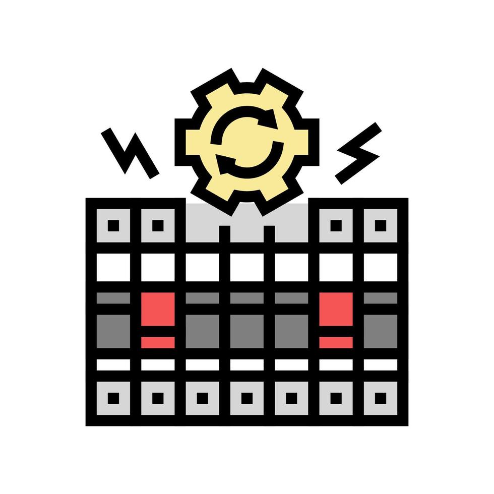 ilustração em vetor ícone de cor de substituição da caixa de fusíveis