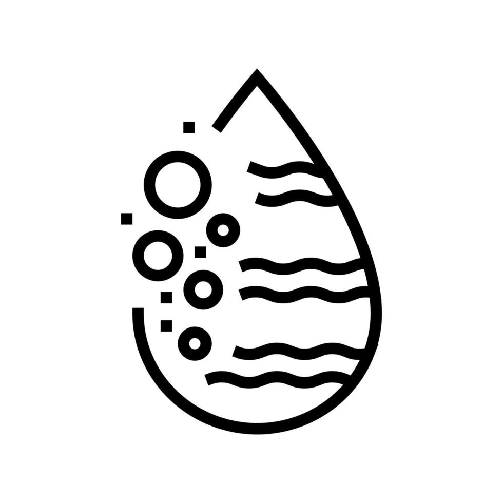 ilustração vetorial de ícone de linha de água com gás vetor
