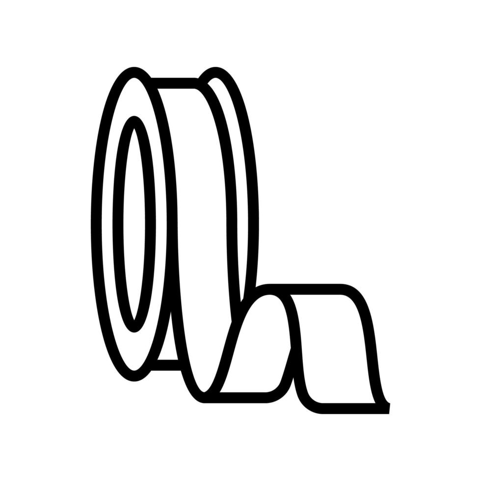 ilustração vetorial de ícone de linha de seda de fita vetor