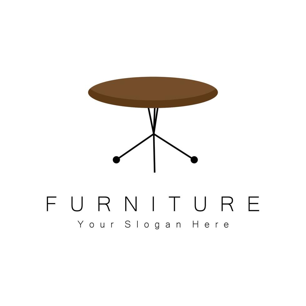 design de logotipo de móveis, ícones de mesa de ilustração de móveis para casa, cadeiras, armários, lâmpadas vetor