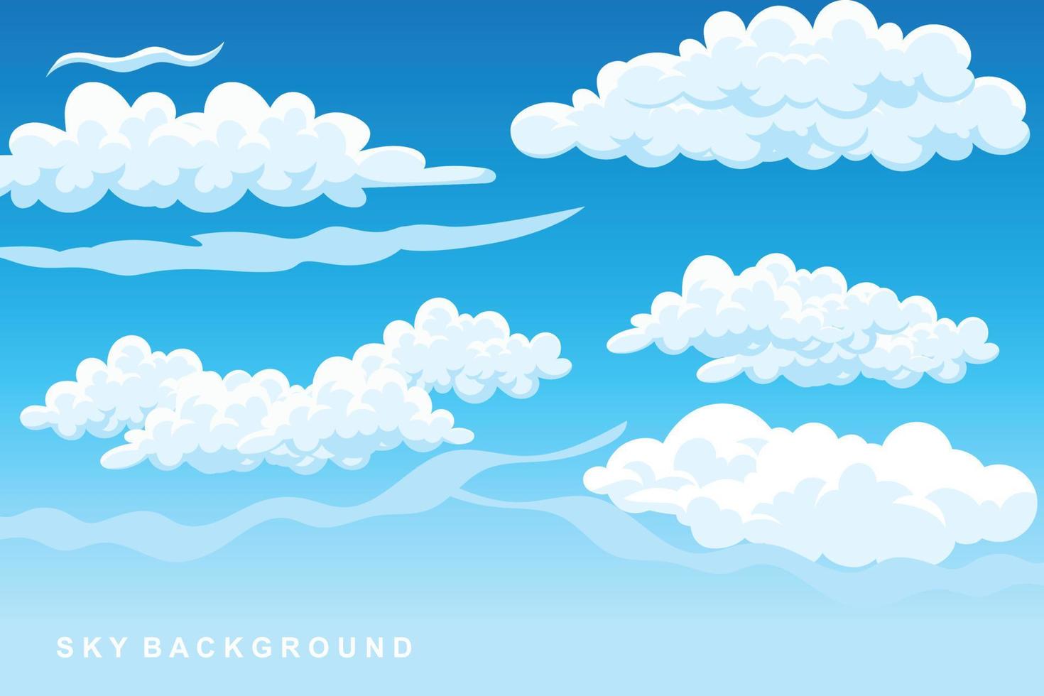design de fundo de nuvem, ilustração de paisagem do céu, vetor de decoração, banners e cartazes