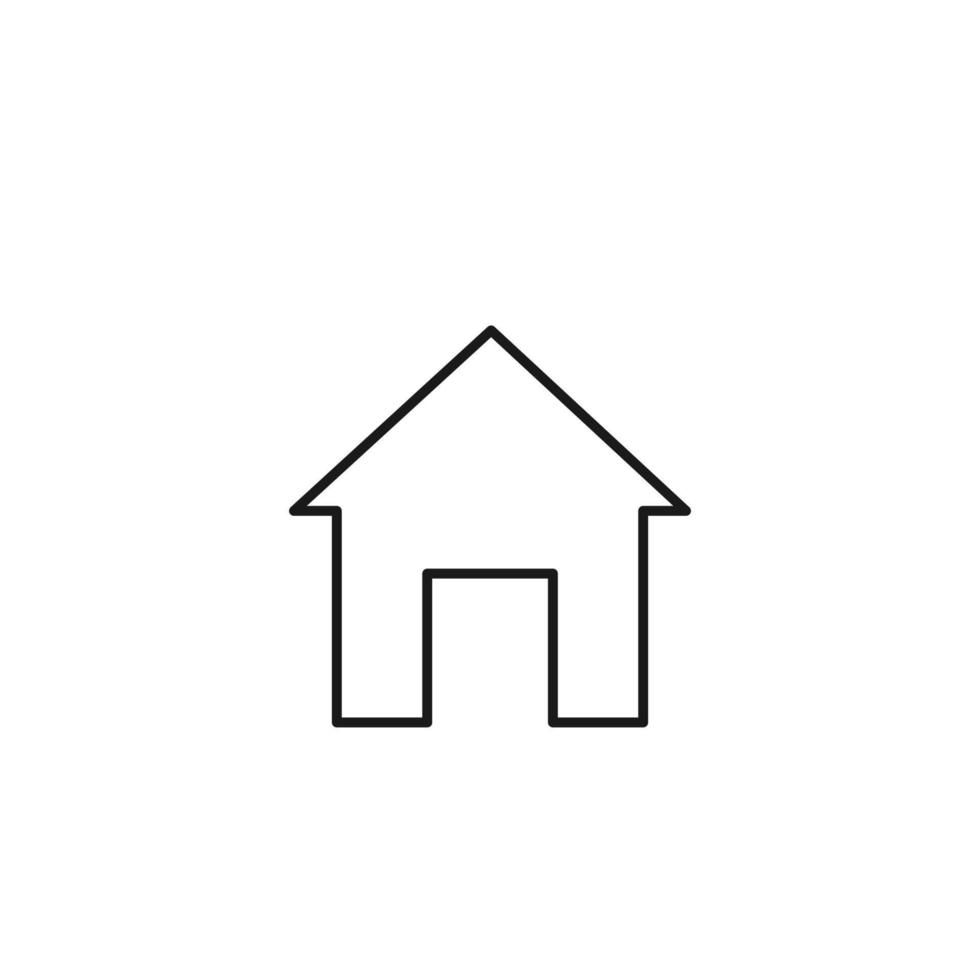 interface de sinais do site. símbolo de contorno minimalista desenhado com linha fina preta. adequado para aplicativos, sites, páginas da internet. ícone de linha vetorial da casa vetor