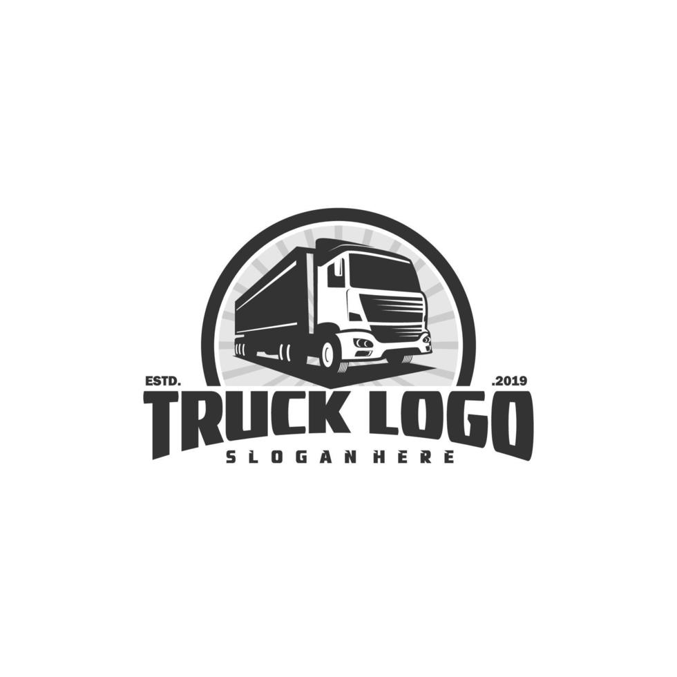 ilustração em vetor modelo de logotipo abstrato silhueta de caminhão