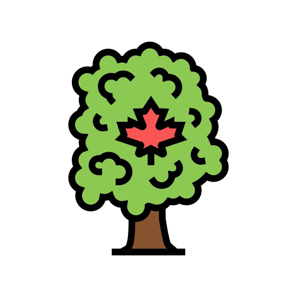 ilustração em vetor ícone de cor de árvore de bordo