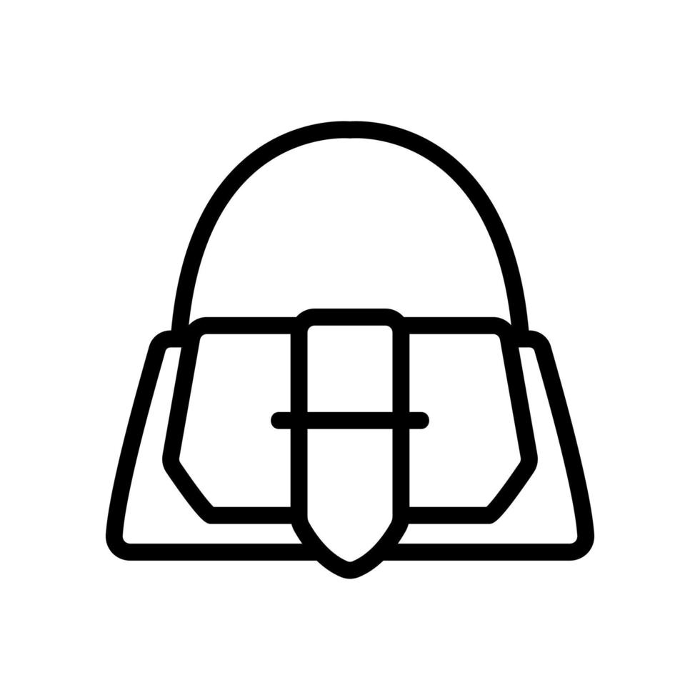 bolsa de embreagem feminina com vetor de ícone de cinta protetora larga.