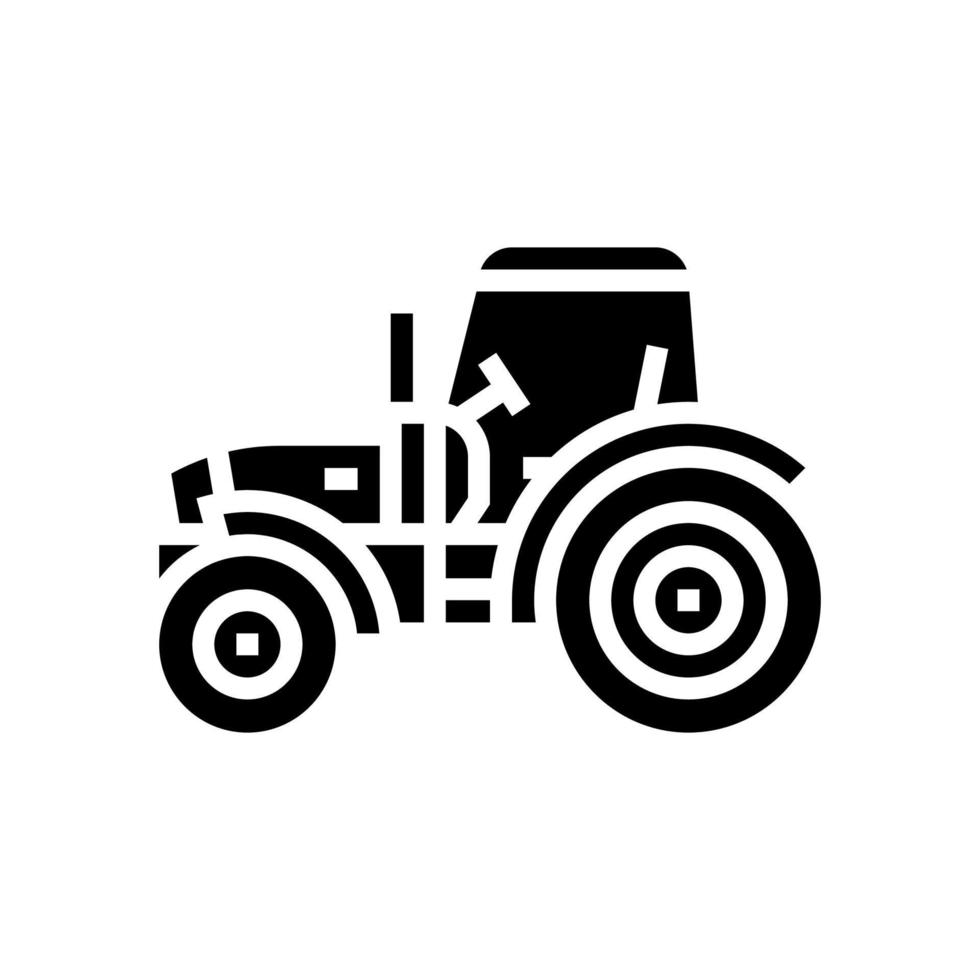 ilustração vetorial de ícone de glifo de transporte de fazenda de trator vetor